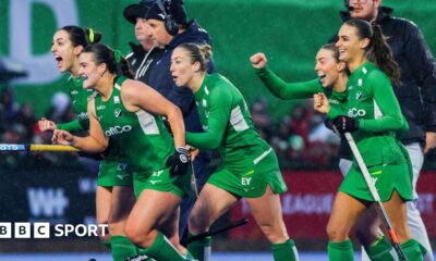 Ireland's Hannah McLoughlin, Charlotte Beggs, Mikalya Power and Jessica McMaster