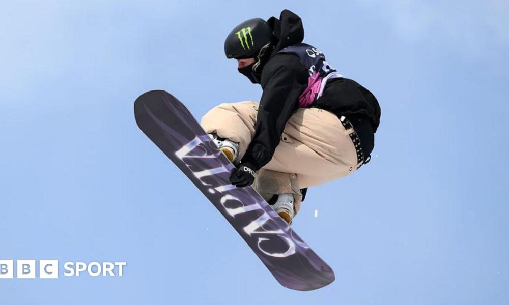 Mia Brookes performs an aerial move