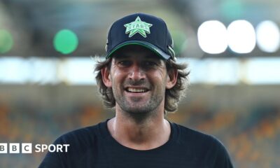 Batter Joe Burns wearing a Melbourne Stars cap during the 2023-24 Big Bash League