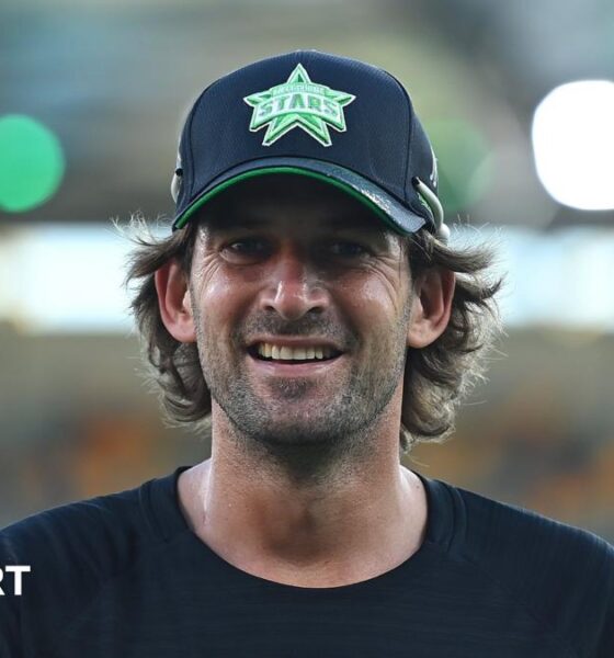 Batter Joe Burns wearing a Melbourne Stars cap during the 2023-24 Big Bash League