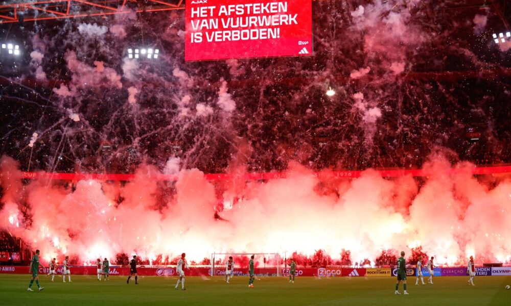 Fireworks stop play - Ajax game called off after five minutes