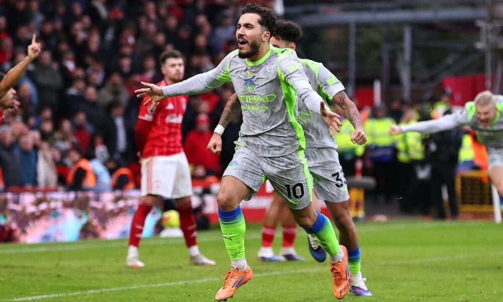 Visitors move top of the Premier League after Rayan Cherki impresses