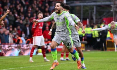 Visitors move top of the Premier League after Rayan Cherki impresses