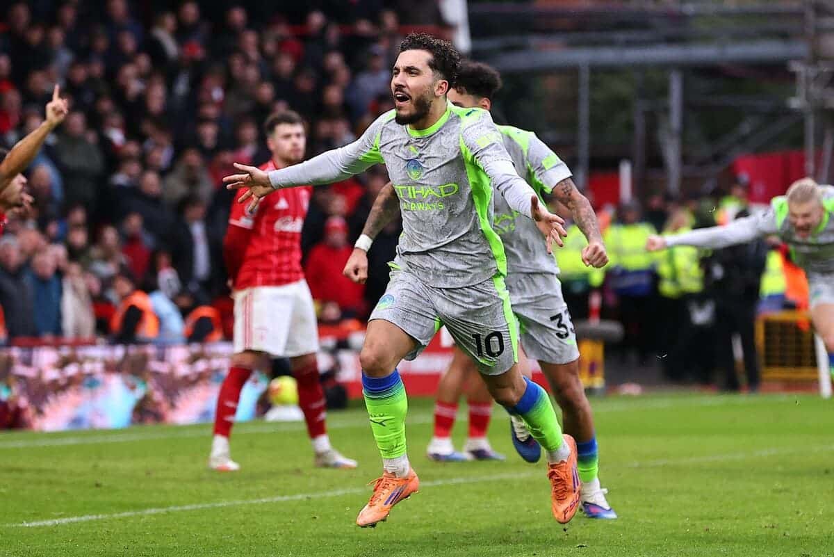 Visitors move top of the Premier League after Rayan Cherki impresses