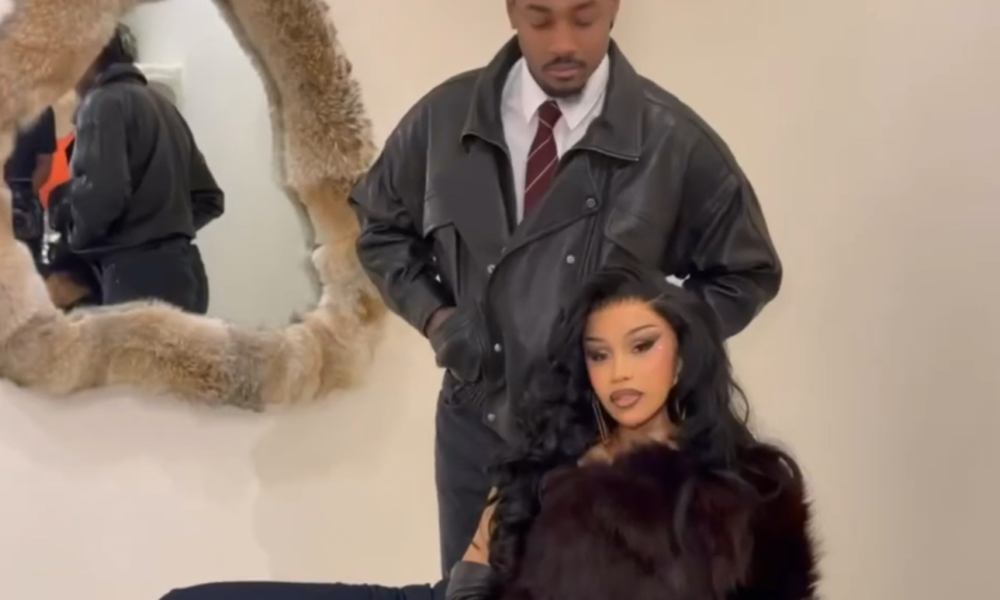 Cardi B Celebrates Stefon Diggs’ Art Basel Furniture Showcase in Custom Chocolate Sir Babajagne