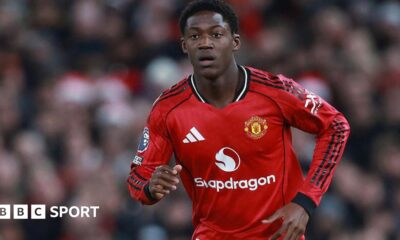 Manchester United midfielder Kobbie Mainoo