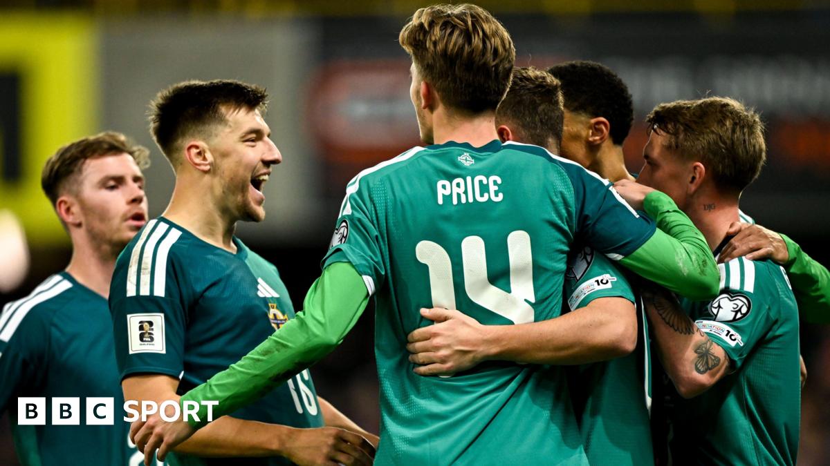 Northern Ireland celebrate scoring a goal against Luxembourg in November