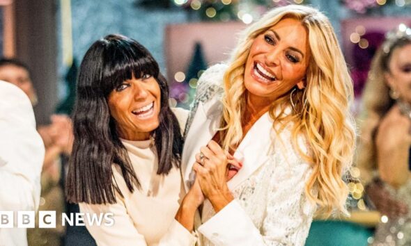 Tess Daly and Claudia Winkleman say farewell on Christmas special