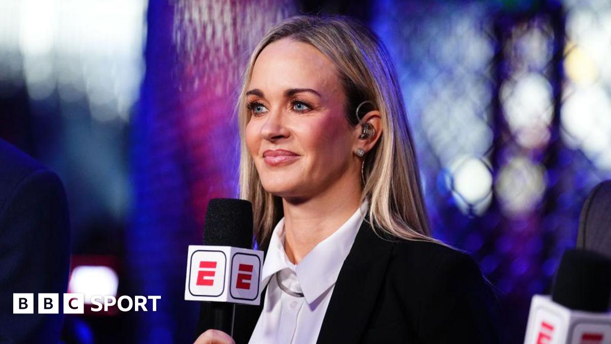 Laura Sanko working on the UFC broadcast team