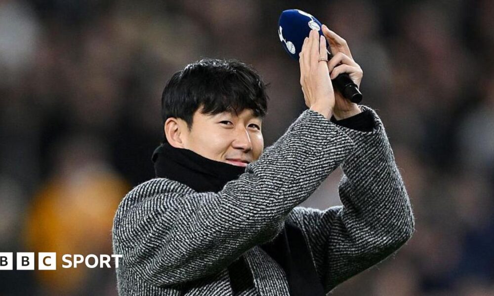 Son Heung-Min addressed Spurs fan before kick-off on his return to the club ahead of the Champions League game against Slavia Prague.