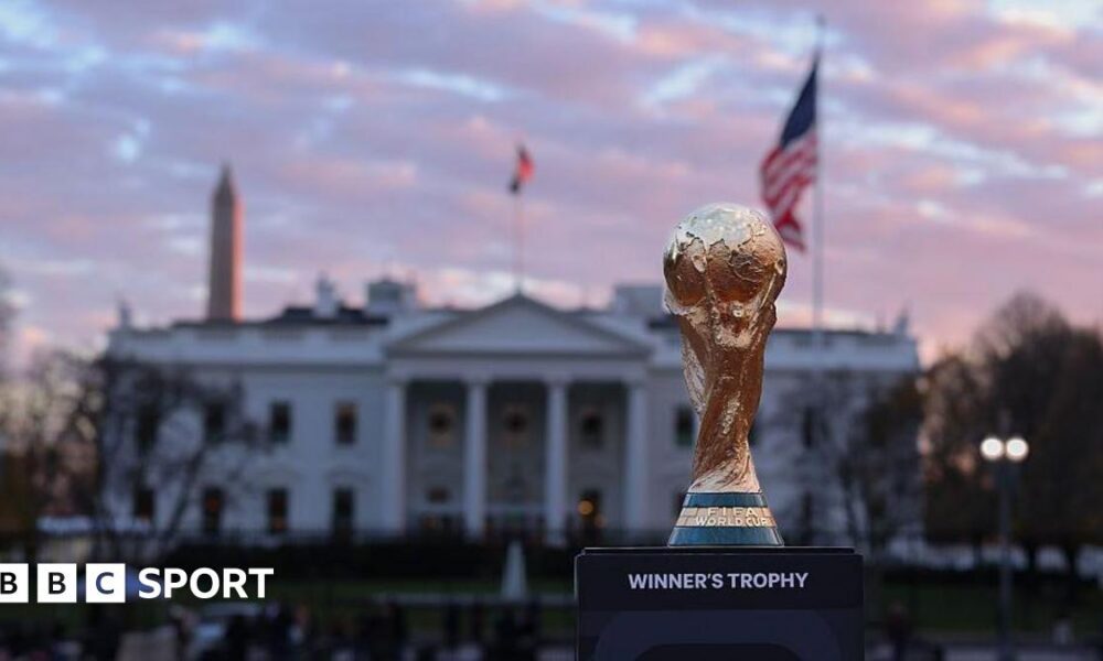 The World Cup trophy in Washington D.C.