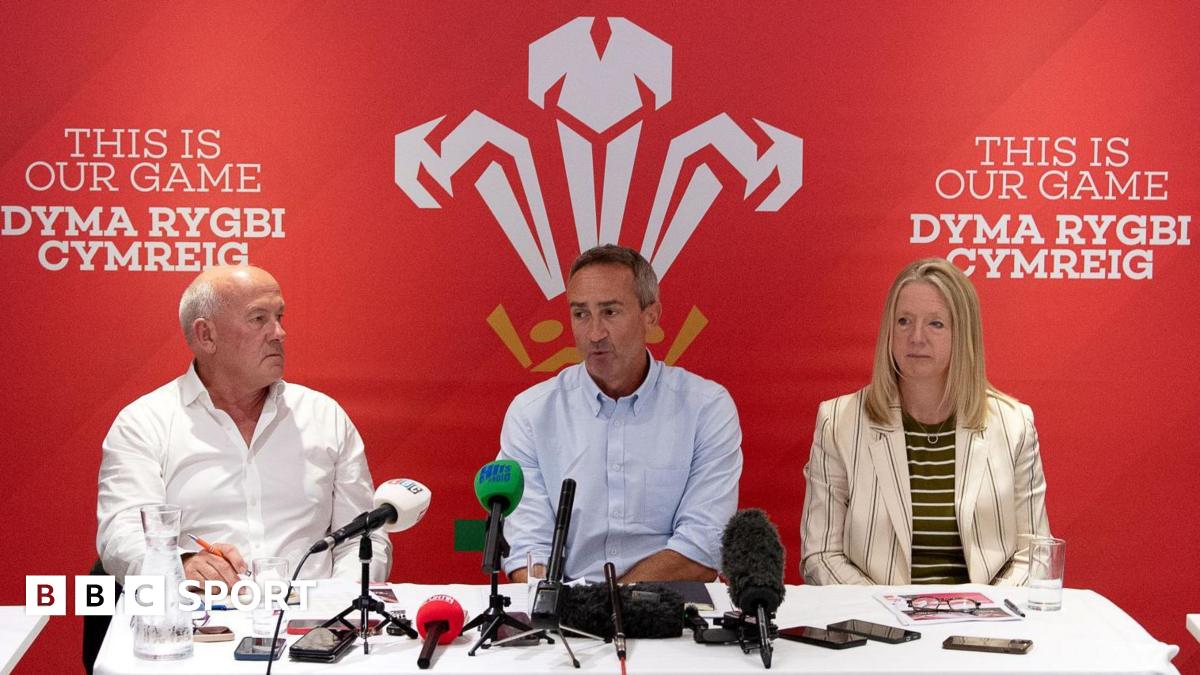 WRU chair Richard Collier-Keywood, director of rugby and head of elite performance Dave Reddin and chief executive outlined a new strategy in October