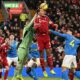 Virgil van Dijk defends a corner during Liverpool's 2-1 win over Wolves