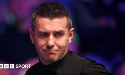 Mark Selby looks at the table