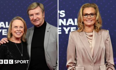 Jayne Torvill (left) and Christopher Dean performing on the ice at the Olympics in Sarejevo