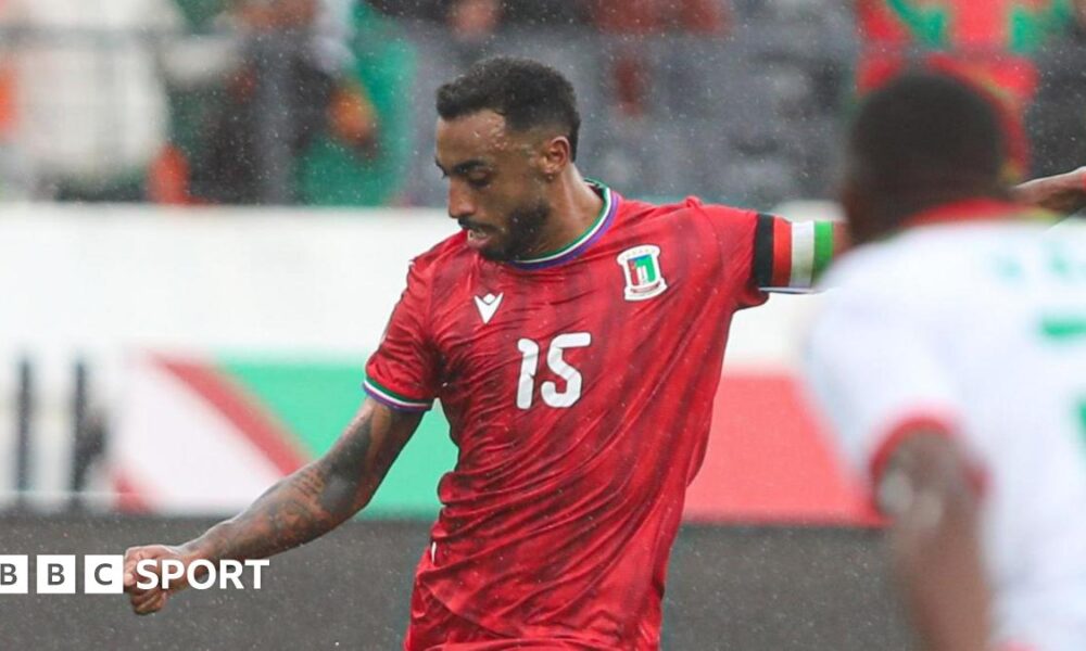 Carlos Akapo in action for Equatorial Guinea