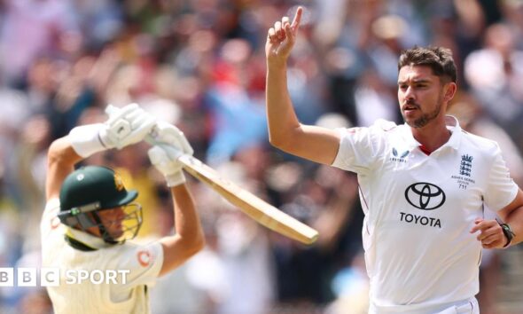 England's wicket-taking lengths in Australia's first innings in the third Test in Adelaide