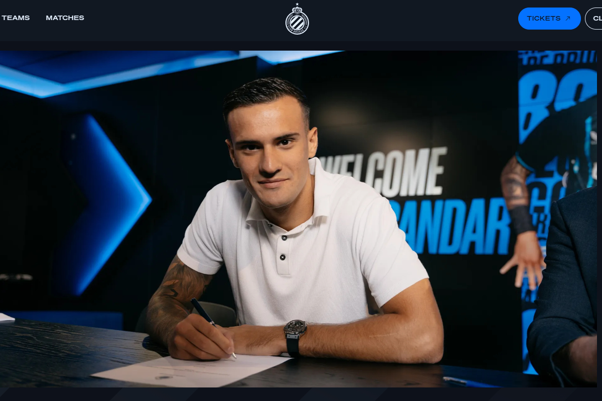Aleksandar Stankovic signs for Club Brugge