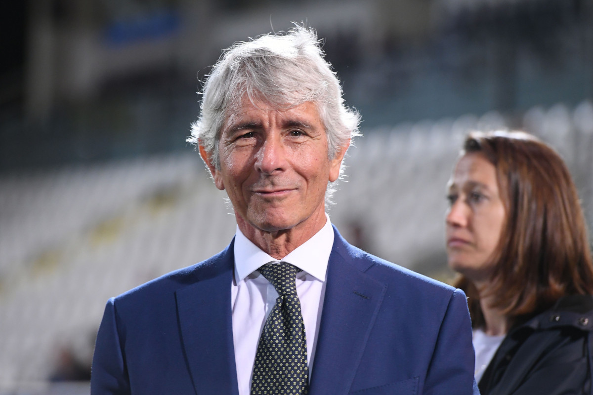 CESENA, ITALY - MAY 24:Andrea Abodi during the Women Supercup match betweeen AS Roma and ACF Fiorentina at Dino Manuzzi Stadium on May 24, 2024 in Cesena, Italy. (Photo by Alessandro Sabattini/Getty Images)