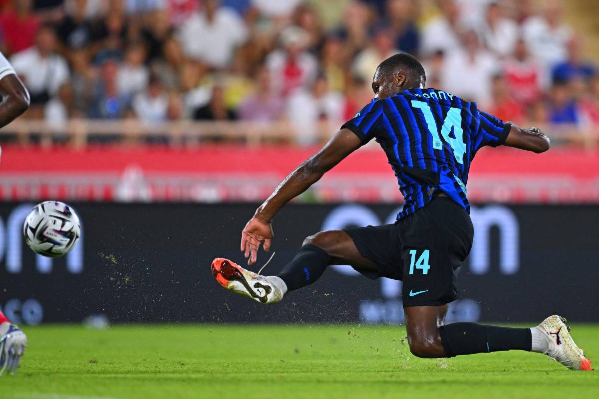Ange-Yoan Bonny scores the winner for Inter in a friendly against AS Monaco (@inter)