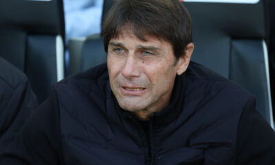 UDINE, ITALY - DECEMBER 14: Manager of Napoli, Antonio Conte, looks on before kick off at the Serie A match between Udinese Calcio and SSC Napoli at Stadio Friuli on December 14, 2025 in Udine, Italy. (Photo by Timothy Rogers/Getty Images)