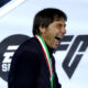 RIYADH, SAUDI ARABIA - DECEMBER 22: Antonio Conte, Head Coach of SSC Napoli, reacts during the trophy ceremony after the team