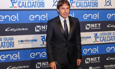 MILAN, ITALY - DECEMBER 01: Antonio Conte Head Coach of SSC Napoli attends Gran Galà Del Calcio AlC 2025 on December 01, 2025 in Milan, Italy. (Photo by Sara Cavallini/Getty Images)