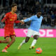 ROME, ITALY - NOVEMBER 23: Boulaye Dia of SS Lazio compete for the ball with Tiago Gabiel of US Lecce during the Serie A match between SS Lazio and US Lecce at Stadio Olimpico on November 23, 2025 in Rome, Italy. (Photo by Marco Rosi - SS Lazio/Getty Images)