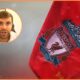 Liverpool FC logo on flag, and Fabrizio Romano