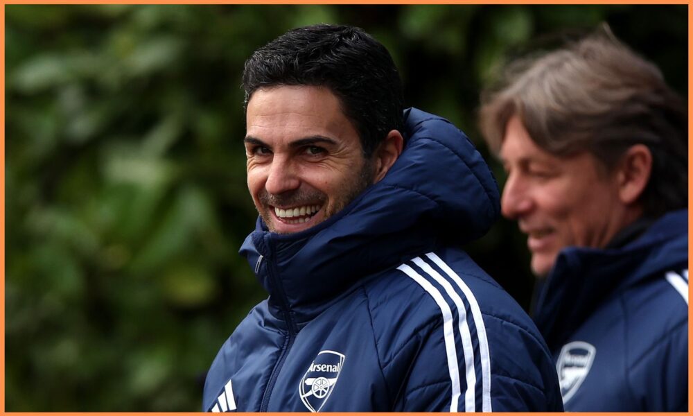 Arsenal manager Mikel Arteta in training