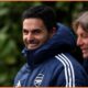 Arsenal manager Mikel Arteta in training