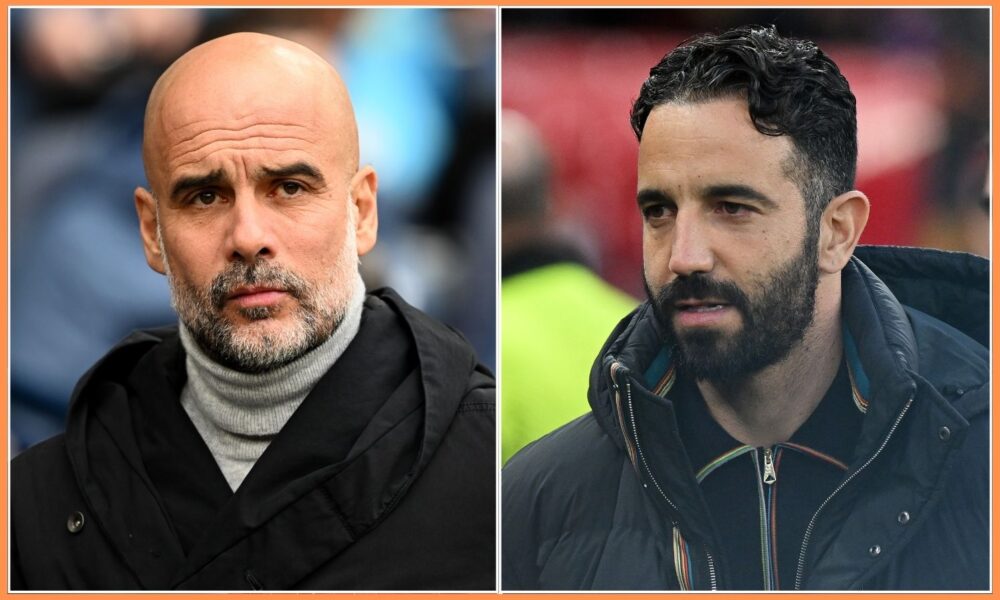 Pep Guardiola and Ruben Amorim