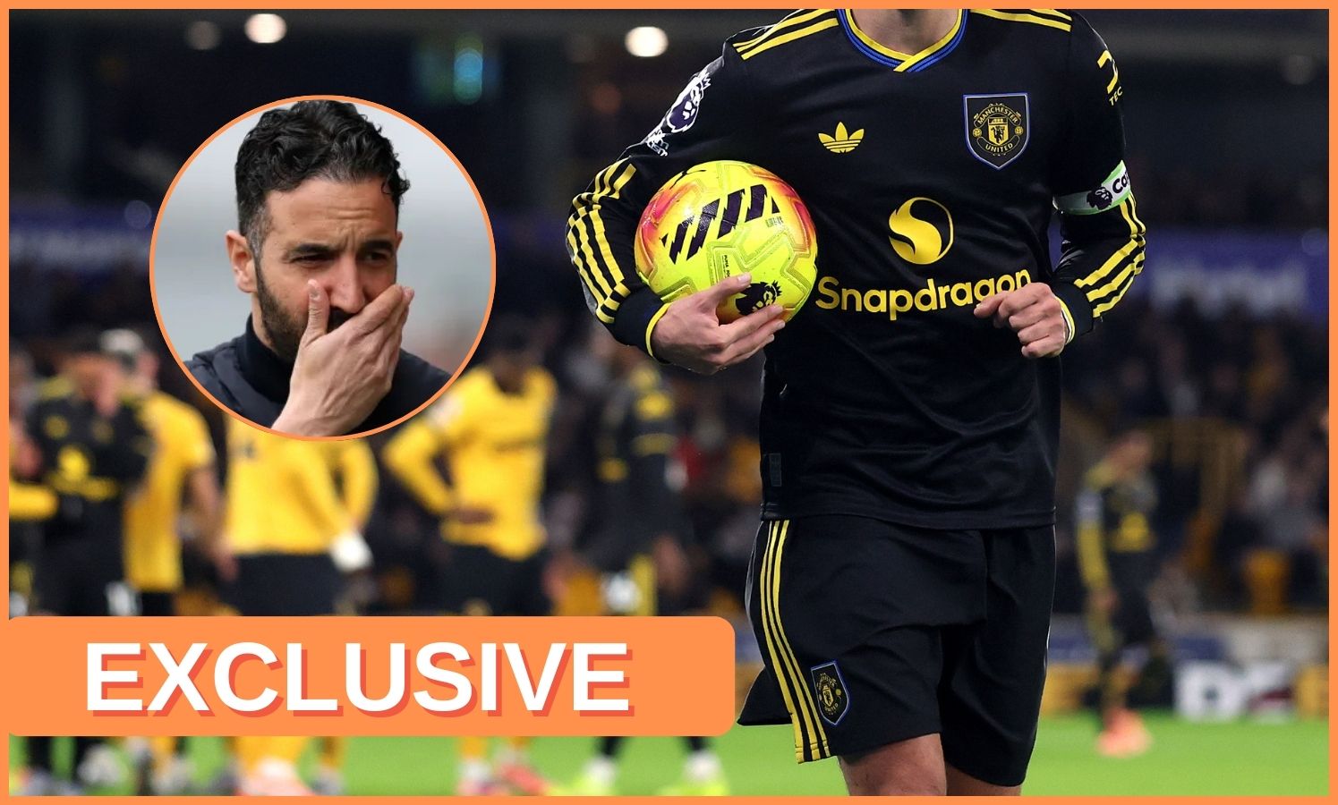 Bruno Fernandes prepares to take a corner for Man United