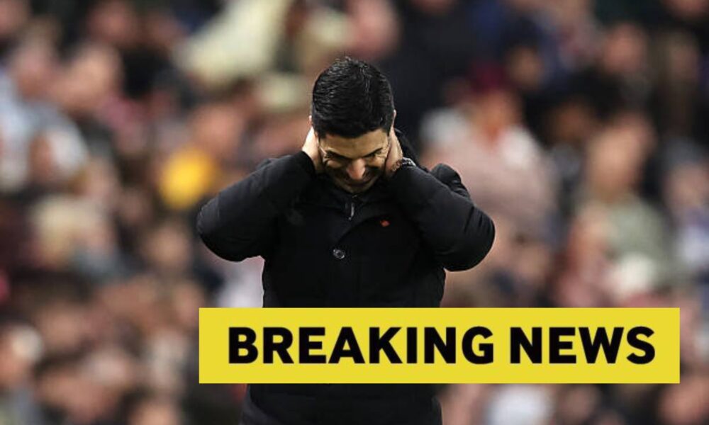 Mikel Arteta looking upset