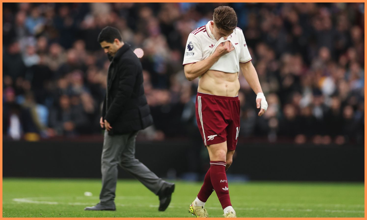 Mikel Arteta and Viktor Gyokeres react after Arsenal