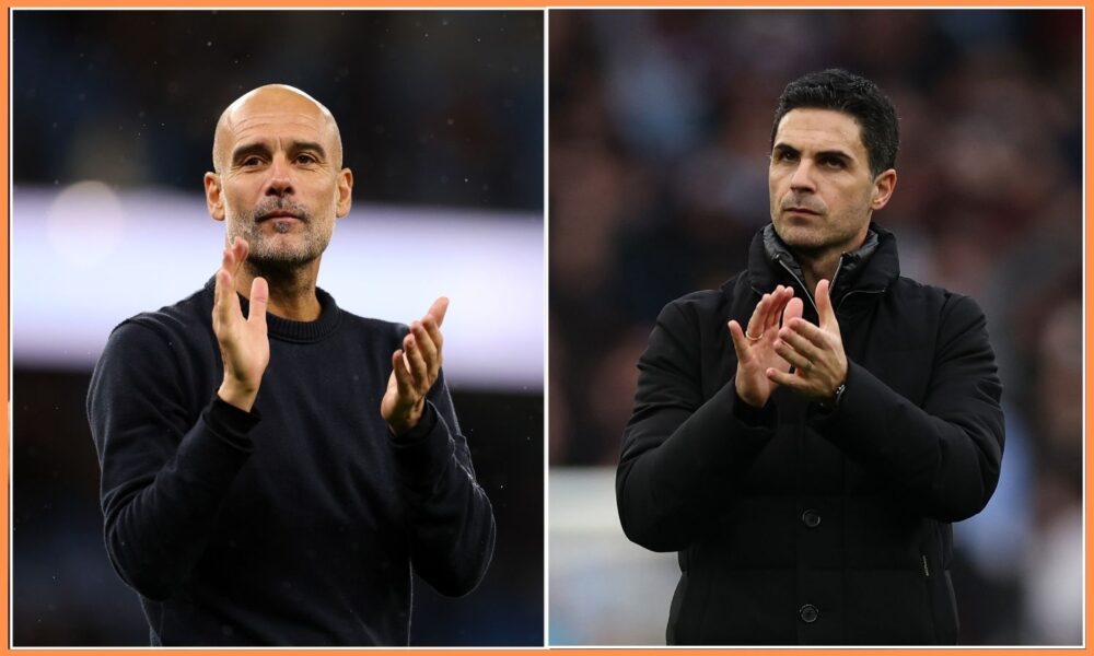Pep Guardiola and Mikel Arteta