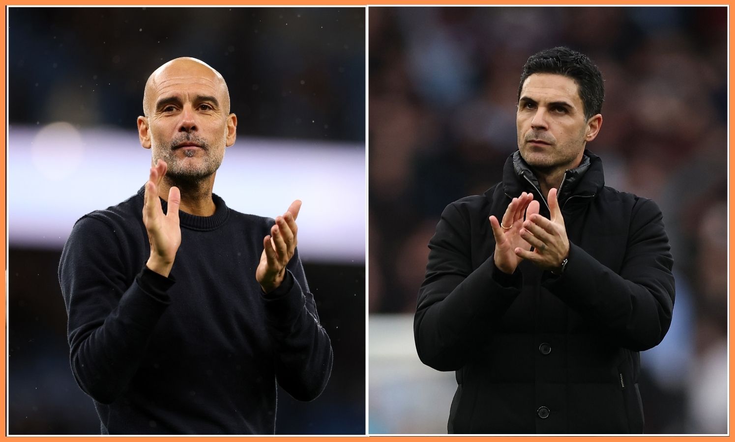 Pep Guardiola and Mikel Arteta