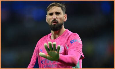 Manchester City goalkeeper Gianluigi Donnarumma in action