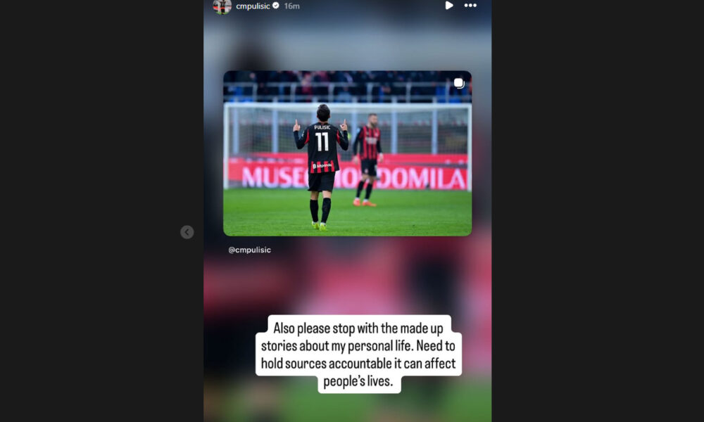 Christian Pulisic hits out at rumours he is dating actress Sydney Sweeney (Instagram)