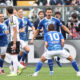 COMO, ITALY - OCTOBER 19: Marc Olivier Kenpf of Como 1907 celebrates with his team-mate Nico Paz after scoring their team
