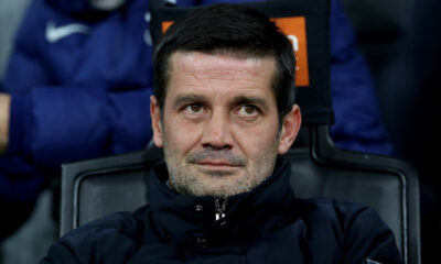 MILAN, ITALY - DECEMBER 06: Cristian Chivu, Head Coach of FC Internazionale Milano, looks on prior to the Serie A match between FC Internazionale and Como 1907 at Giuseppe Meazza Stadium on December 06, 2025 in Milan, Italy. (Photo by Marco Luzzani/Getty Images)