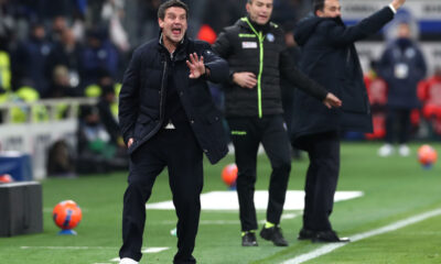 BERGAMO, ITALY - DECEMBER 28: FC Internazionale coach Cristian Chivu react during the Serie A match between Atalanta BC and FC Internazionale at New Balance Arena on December 28, 2025 in Bergamo, Italy. (Photo by Marco Luzzani/Getty Images)