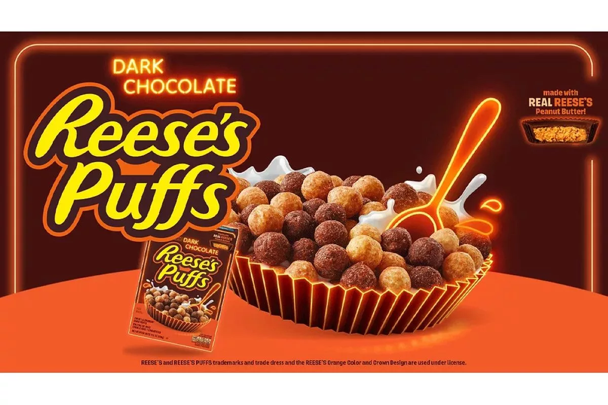 General Mills unveils dark chocolate Reese’s Puffs cereal