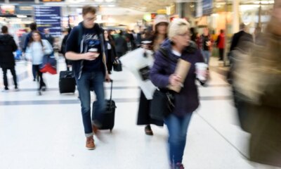 Commuters at London Liverpool Street