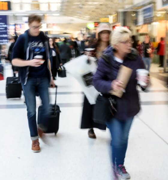 Commuters at London Liverpool Street