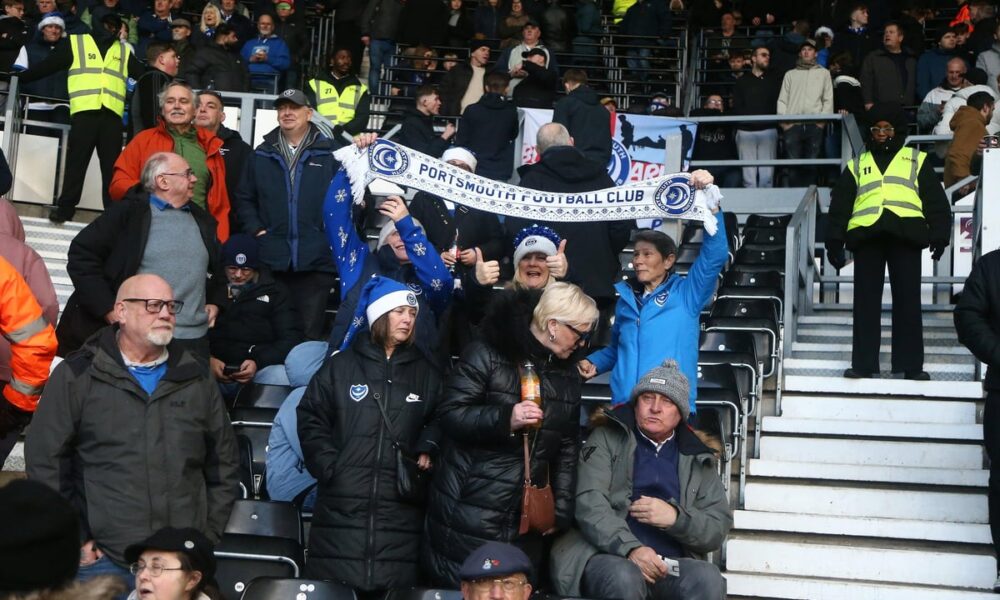 15 brilliant photos of Portsmouth faithful and match action from Derby County showdown