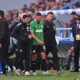 SASSUOLO, ITALY - OCTOBER 26: Domenico Berardi of Sassuolo leaves the pitch following medical treatment after picking up an injury during the Serie A match between US Sassuolo Calcio and AS Roma at Mapei Stadium Citta del Tricolore on October 26, 2025 in Sassuolo, Italy. (Photo by Alessandro Sabattini/Getty Images)