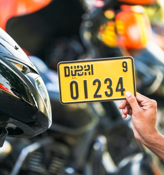 Dubai RTA number plates motorcycle deliveries
