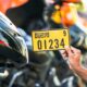 Dubai RTA number plates motorcycle deliveries