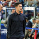 CAGLIARI, ITALY - SEPTEMBER 27: Fabio Pisacane coach of Cagliari looks on during the Serie A match between Cagliari Calcio and FC Internazionale at Stadio Sant